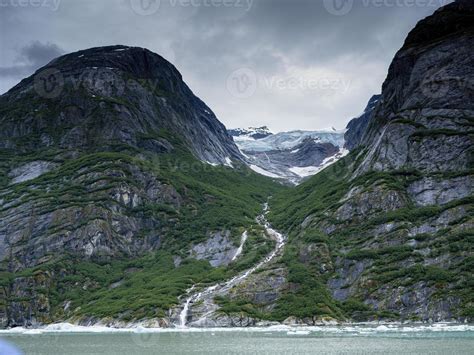 Hanging Glacier and Waterfall, Endicott Arm, Alaska 4278986 Stock Photo ...