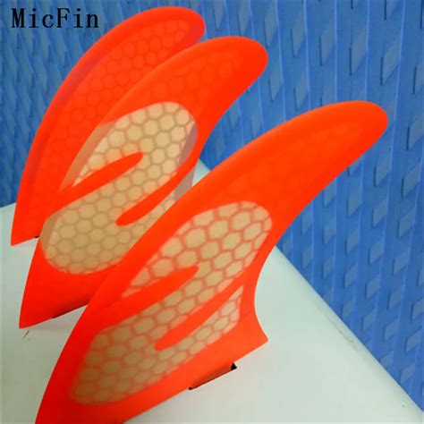 Micfin FCS Fins G5 red color Fiberglass honeycomb Surf Fins Surfboard Fin quilhas fcs surfing ...