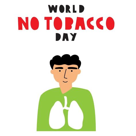 Non-smoker person. World no tobacco day. Flat illustration on white background. 42877331 Vector ...