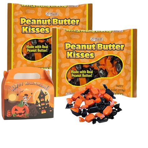 Amazon.com : Melster Peanut Butter Kisses Taffy Candy-Fall/Halloween, Made With Real Peanut ...