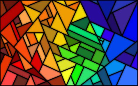 Download Stained Glass Polygonal Mosaic Wallpaper | Wallpapers.com