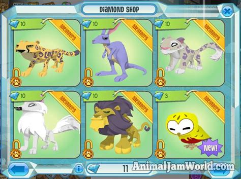 Animal Jam Diamond Shop Items - Animal Jam World