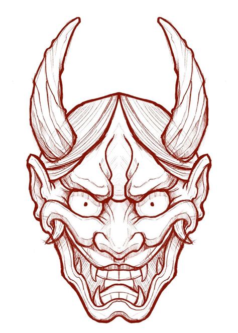 'Hannya Sketch' Poster by erick galcon | Displate in 2022 | Japanese ...