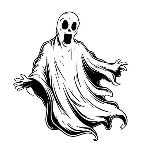 Free Scary Ghost Svg Vector File For Laser Cutting #1 - K40 Laser Cutter