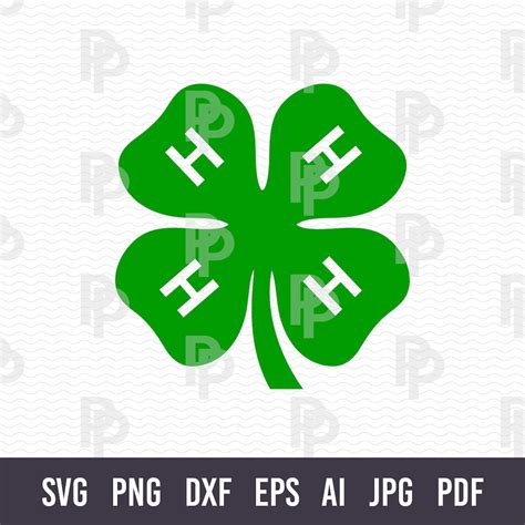 4H Clover Svg. 4-H Clover Svg. Leaf Clover Svg. Green Four Clover Svg ...