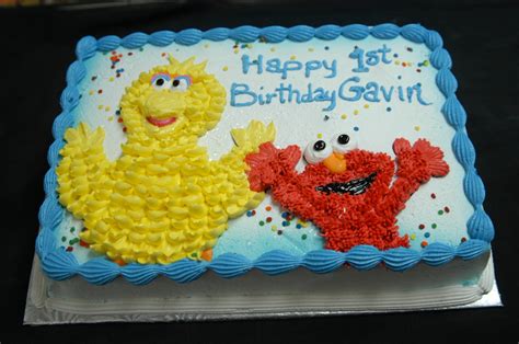 Big Bird & Elmo Cake