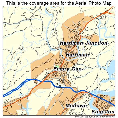 Aerial Photography Map of Harriman, TN Tennessee