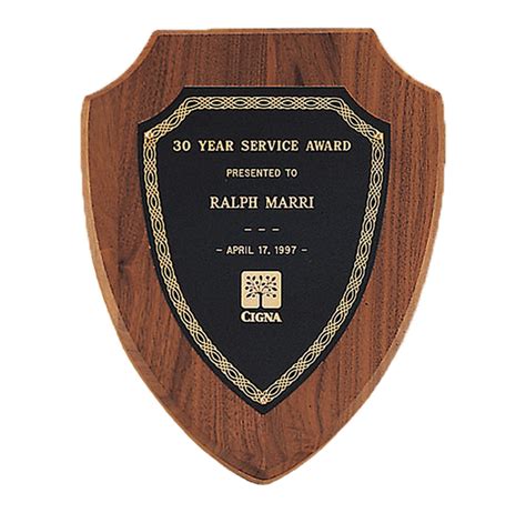 Commemorative Plaque | Wooden Shield Plaque | CE