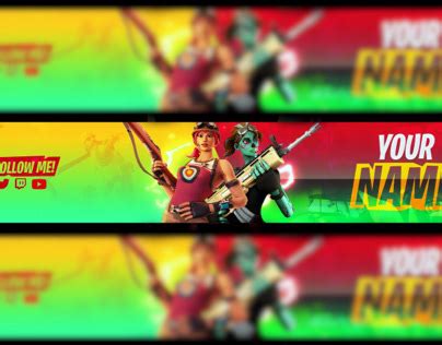 Fortnite YouTube Banner Template (Free) (1) | Images :: Behance