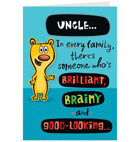 Uncle Card Happy Birthday Uncle Birthday Card Uncle Funny Birthday Card ...