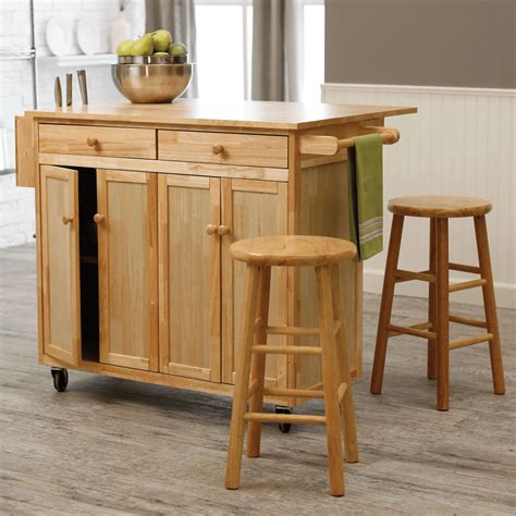 Kitchen Island Cart with Stools