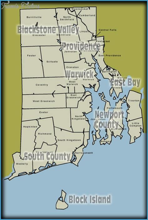 Rhode Island Map - TravelsFinders.Com