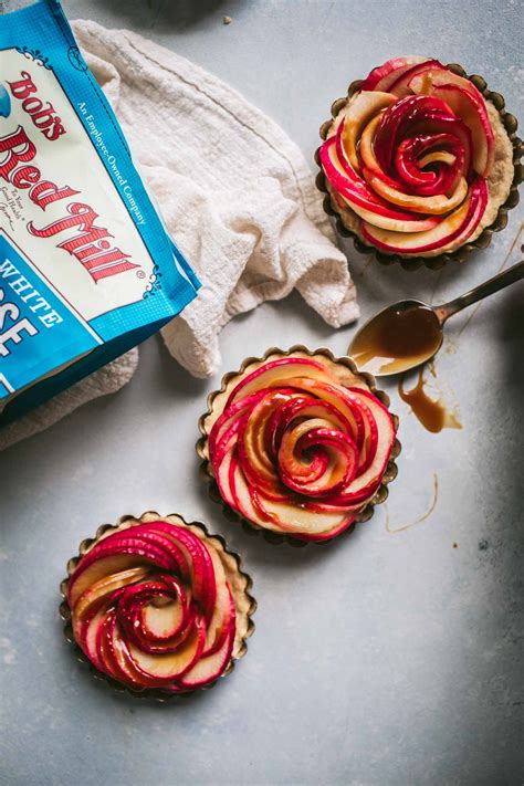 Rose Apple Tartlets with Salted Caramel | Platings + Pairings