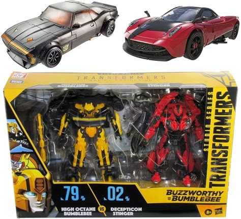 High Octane Bumblebee vs Decepticon Stinger Deluxe Class | Transformers Generations Buzzworthy ...