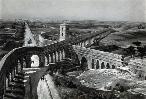 Roman aqueducts in Via Latina, to the southeast of Rome: view of the ...