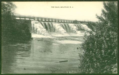 The Falls at Millville NJ postcard 1940s