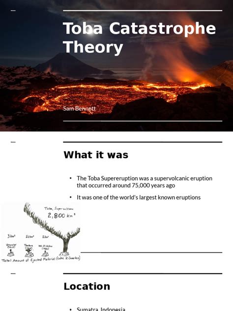 toba catastrophe theory | Volcanology | Volcano