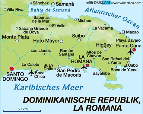 Map of La Romana (Region in Dominican Republic) | Welt-Atlas.de