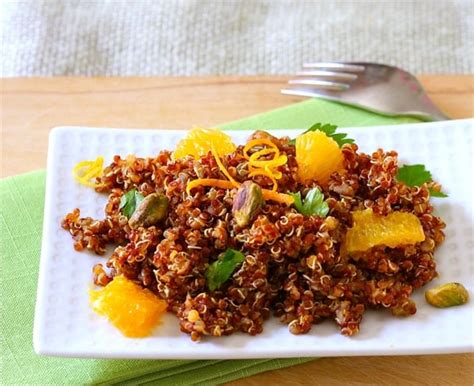 Red Quinoa Salad With Citrus and Pistachios - Liz the Chef