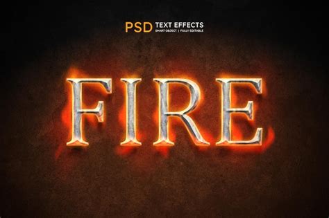 Free PSD | Fire text style effect