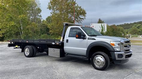 SOLD - 2013 FORD F550 FLATBED TOW TRUCK ROLLBACK V10 CAR HAULER FOR ...