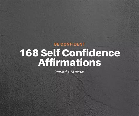 Self Confidence Affirmations (168 Powerful Affirmations To Become Confident) - Affirmations Power