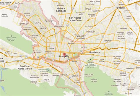 Monterrey Map - Mexico