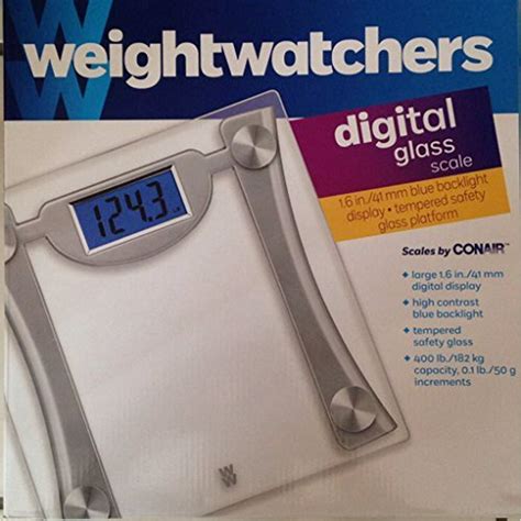 Weight Watchers WW400GD Digital Glass Scale by Conair - Walmart.com ...