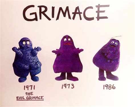 THE EVOLUTION OF GRIMACE. with Ronald McDonald. McDonald's ...