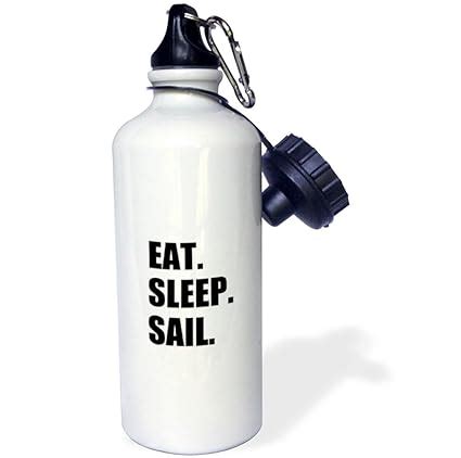 Sports Water Bottles Accessories 3dRose wb_180436_1 Eat Sleep Fun Gift for Sailing Enthusiasts ...
