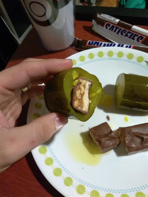 A Snickle - A Snickers bar, stuffed into a pickle. : r/shittyfoodporn