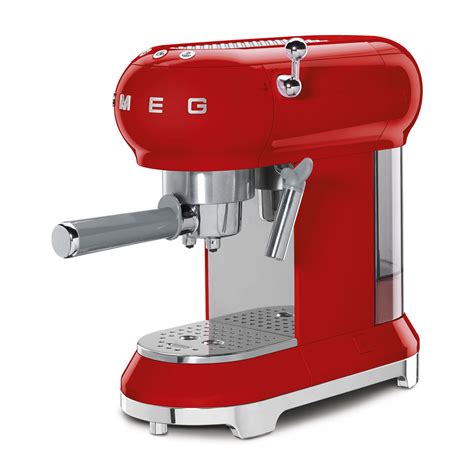 Smeg ECF01RDUK Retro Espresso Coffee Machine - Red - Adams and Jarrett