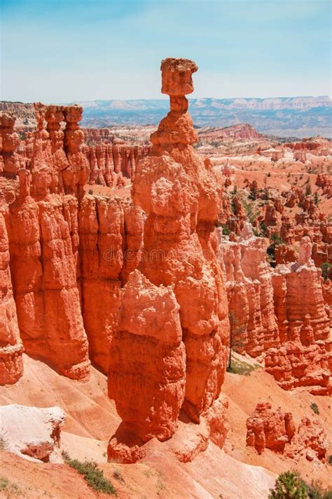 Beautiful Bryce Canyon National Park in Utah, USA. Orange Rocks, Blue Sky. Giant Natural ...