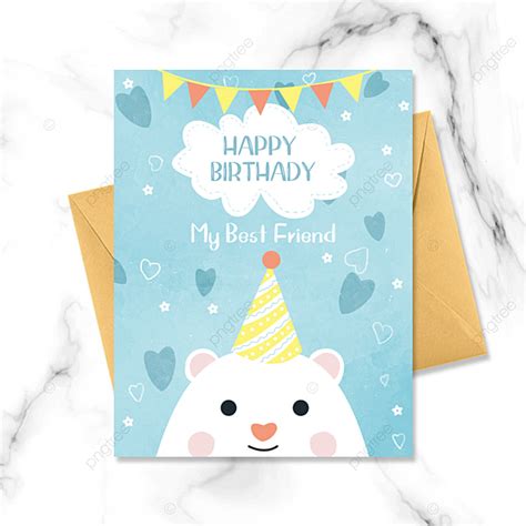 Cartoon Happy Birthday Greeting Card Template Download on Pngtree