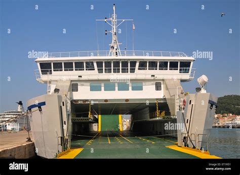 A car ferry is one of many different types of boats cocked in Croatia's ...