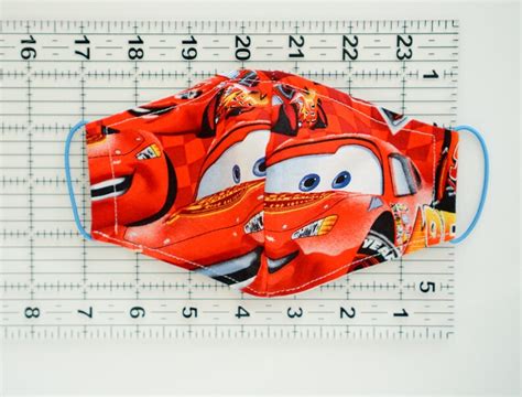 Lightning Mcqueen Face Mask for Children | Etsy