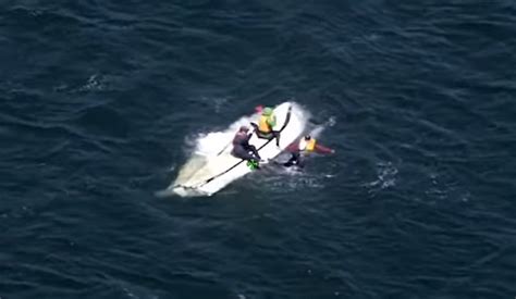 Four Rescued by Sonoma Sheriff's Helicopter After Boat Capsizes in