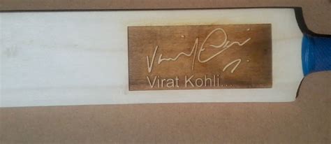 Virat Kohli’s Laser Autograph Engraved on Cricket Bat | Jai Gangeya