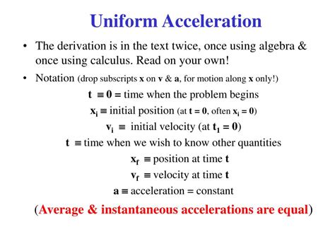 PPT - Uniform Acceleration PowerPoint Presentation, free download - ID:2762368