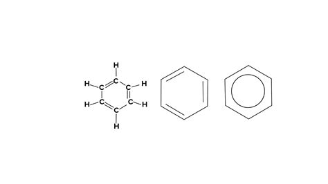 Draw the structure of benzene and cyclohexane.