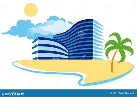 Resort stock vector. Illustration of logo, horizon, city - 15617348