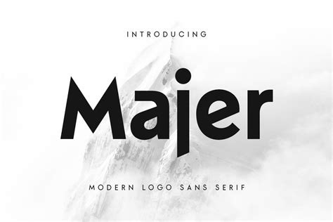 Majer - Modern Logo Sans Serif - Design Cuts