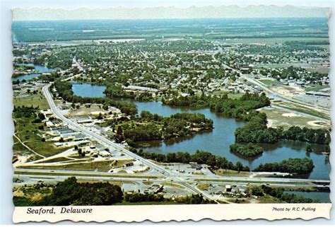 *Aerial Town City View Downtown Seaford Delaware Vintage 4x6 Postcard C07 | United States ...