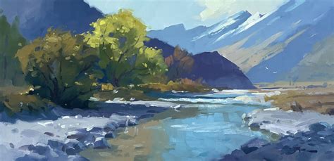 Painting Critiques for the Mountain River Workshop