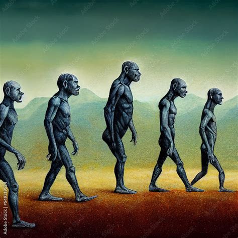 Human evolution. Stages of human development. Stock Illustration ...