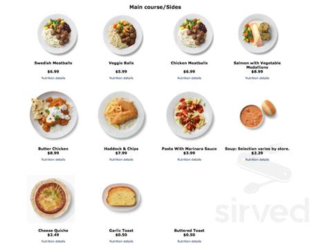 Ikea Food Court Menu