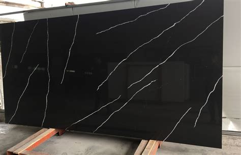 Calacatta Black Quartz Slabs with High Quality