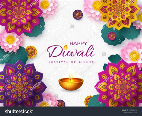 Diwali Festival Lights Holiday Banner Paper Stock Vector (Royalty Free) 1778199416 | Shutterstock