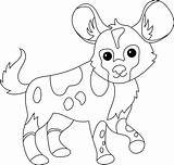 African Wild Dog Kids Coloring Page Great For Beginner Book  sketch template