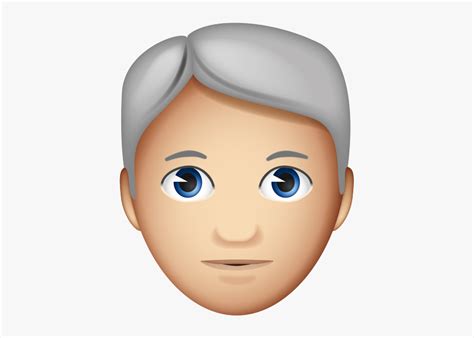 Gray Haired Man Emoji, HD Png Download - kindpng